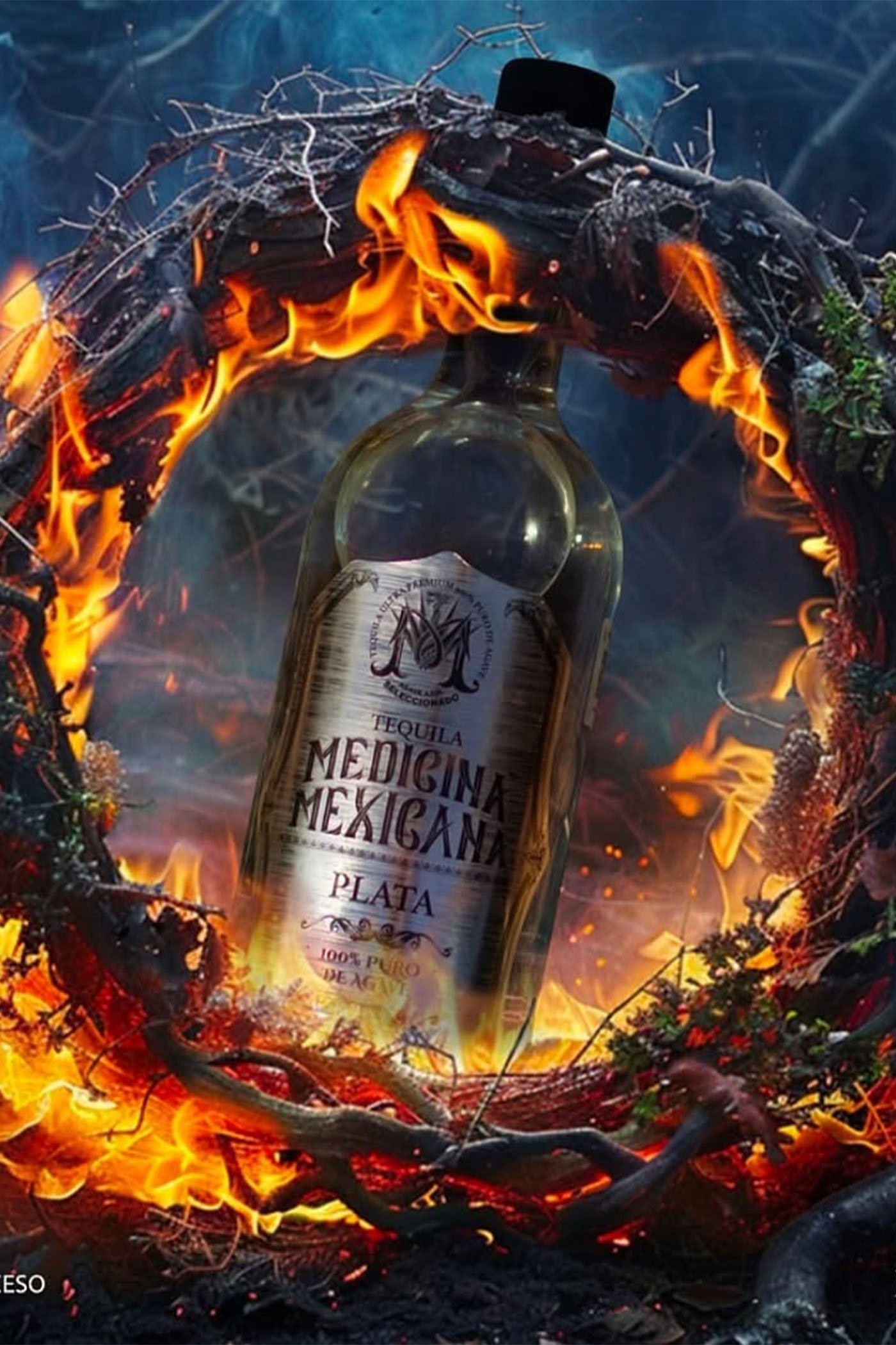 Medicina mexicana plata tequila